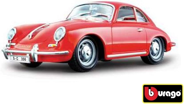 Bburago 1:24 Porsche 356B Coupe (1961) crveni