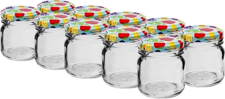 Staklenke 40 ml s obojenim poklopcem (10 kom)