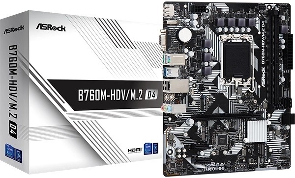 Matična ploča ASRock B760M‑HDV/M.2 D4 mATX (LGA1700, DDR4)