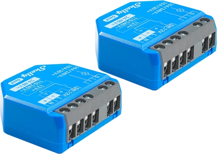 Set 2 pametnih releja Shelly 1 Gen4 s podrškom za Zigbee i Matter