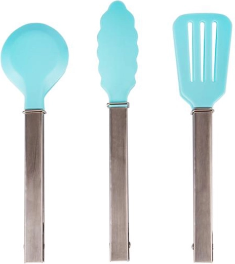 Klešta za salatu 18 cm Toro, najlon i nehrđajući čelik, tirkizne