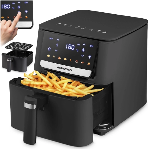 Zračni friteza BERDSEN 6,5 l 1700 W, crna
