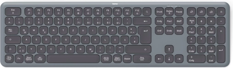 Bežična tipkovnica Hama WK‑1550 multi‑device, crna/siva