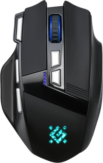 Bežični gaming miš DEFENDER Knight, 3200 DPI, 8 tipki, crna
