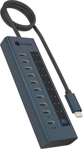 USB-C hub IB-HUB1450-C31, 10× USB-C Gen 2 s napajanjem s adapterom