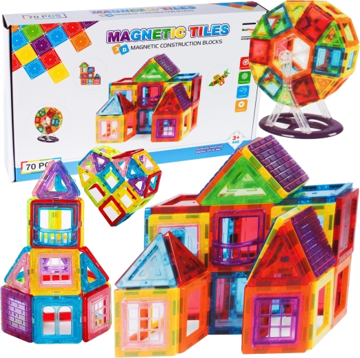 Magnetična 3D građevna set – 70 dijelova