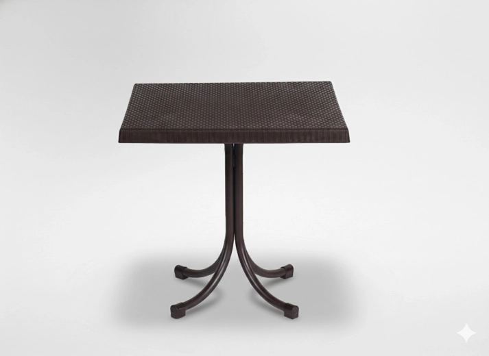 Vrtni stol od ratana na jednoj nozi 80 × 80 × 73 cm, smeđi