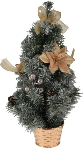 Božićno drvce u lončanici 60 cm ukrašeno, zeleno/mix boja