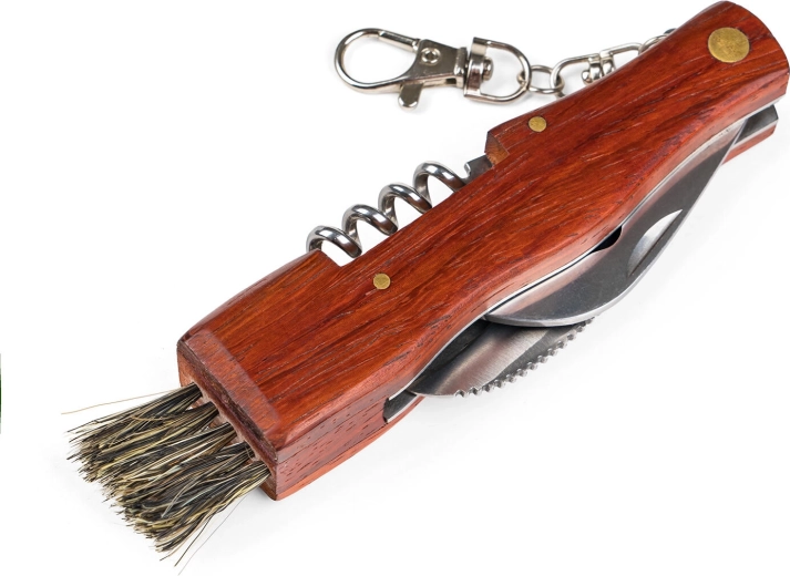 Gljivarski nož AKCENT s kistom, sklopivi nehrđajući 7 cm