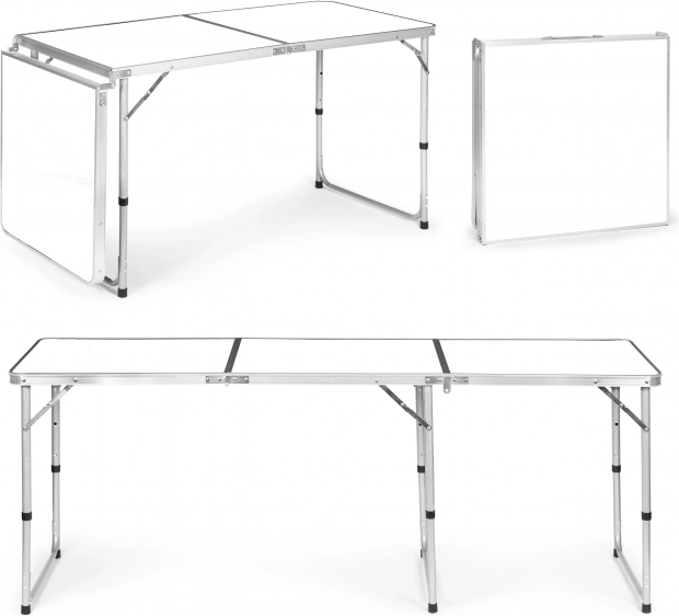 MultiGarden sklopivi kamping stol 180 × 60 cm, bijeli
