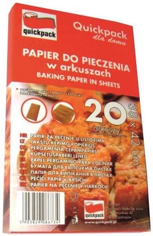 Papir za pečenje 38 × 42 cm, 20 kom