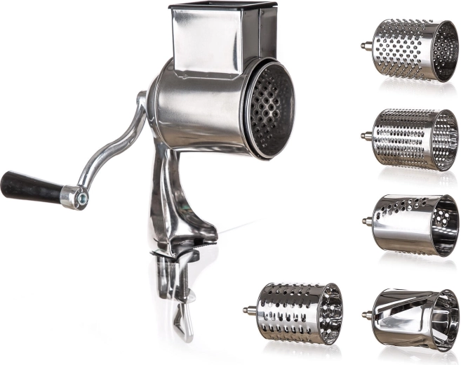 Multifunkcionalno inox ribež i rezač 5u1 s ručnom ručicom