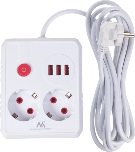 Dvije utičnice + tri USB u jednom kućištu