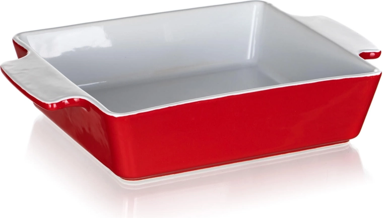Keramički pravokutni pekač 33,5 × 22,5 cm CULINARIA crvena/bijela