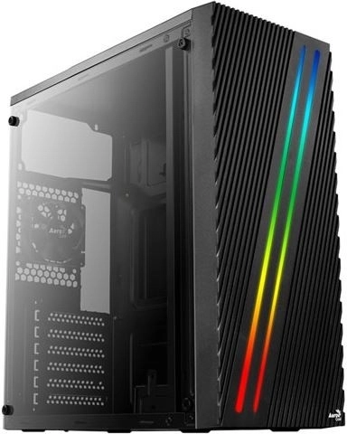 Računalno kućište mid‑tower streak RGB, crno, USB 3.0