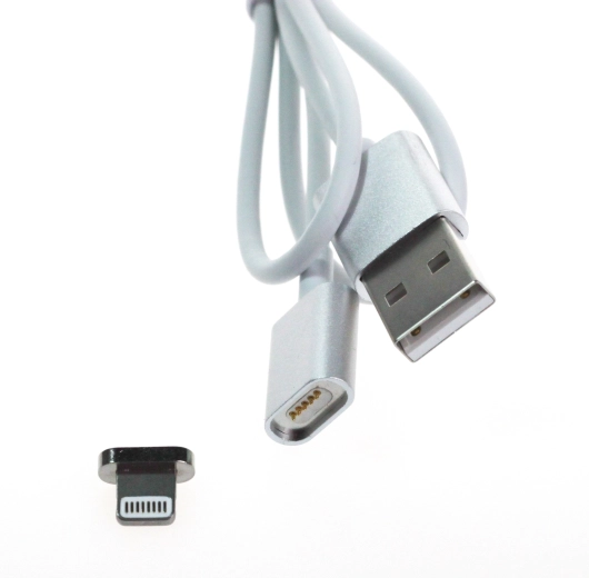 Magnetski Lightning kabel MyMax, srebrni, 1 m