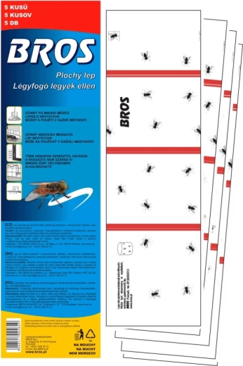 Bros ravna ljepljiva zamka za muhe 5 kom