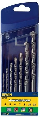 Set svrdla za zid IRWIN Masonry 4–12 mm, 7 dijelova