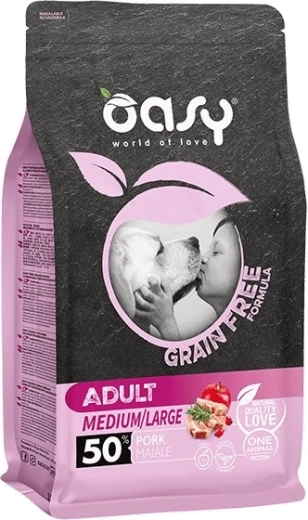 Oasy Grain Free Adult Medium/Large svinjetina 12 kg