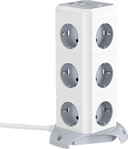 Vertikalni produžni kabel BlitzWolf BW-EC3 s 12 utičnica i USB-om