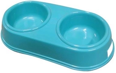 Dvostruka zdjelica za pse 26,5 × 12,5 cm, plastika, mješavina boja