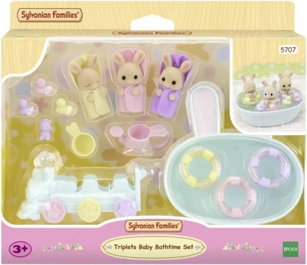 Sylvanian Families kupka za trojke – set s zečićima i dodacima