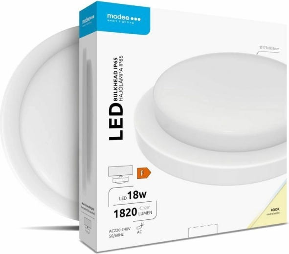 Modee LED stropna/zidna kružna svjetiljka 18 W 4000 K 1820 lm, bijela