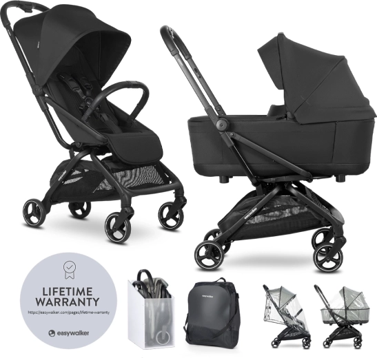 Easywalker Rockey S kombinirana kolica Pure Black