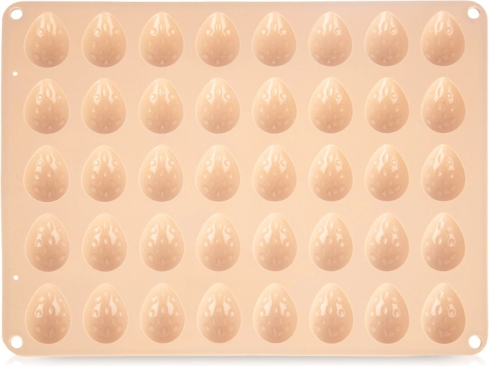 Silikonski kalup za kekse i praline jaja, bež 33,5 × 26 × 1,5 cm