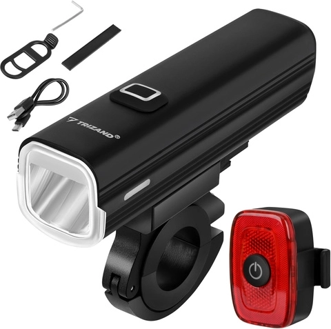 Trizand LED biciklističko svjetlo 1000 lm – set prednje i stražnje