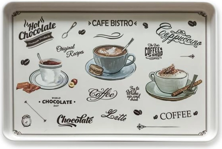 Poslužavnik CAFE BISTRO pravokutan 40,4 × 27,2 cm