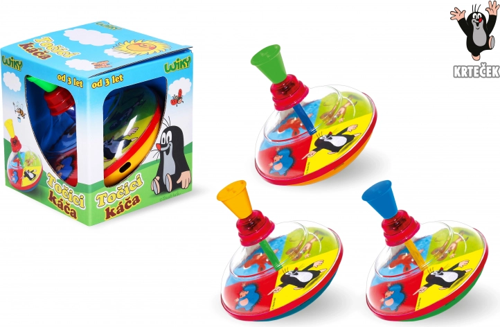 Velika zvrk igračka s motivom KRTKA 14 cm