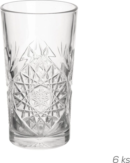 Čaše Hobstar 355 ml prozirne, set 6 kom