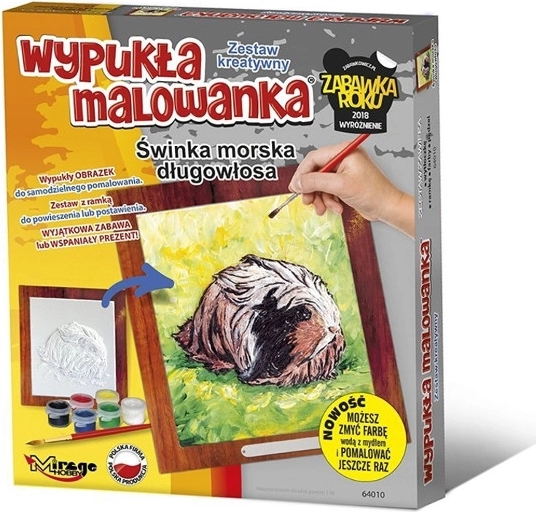 Ispupčena bojanka – dugodlaka zamorčica (kreativni set)