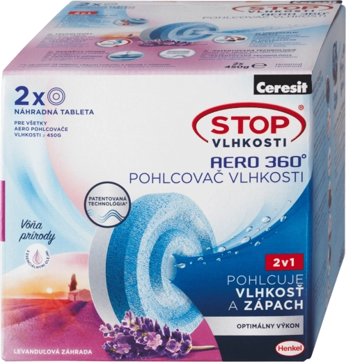 Ceresit Stop vlage AERO 360° zamjenske tablete lavanda 2×450 g