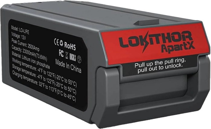 Baterija Lokithor LO-LIFE za ApartX (LiFePO4, 23000 mAh, 2500 A)
