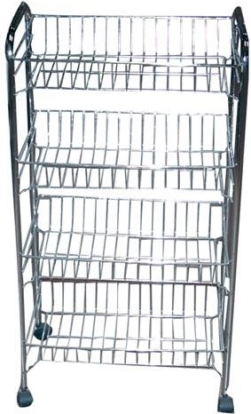 Kupaonska kolica BRILLY s 3 košare, krom, 46 × 28 × 60 cm