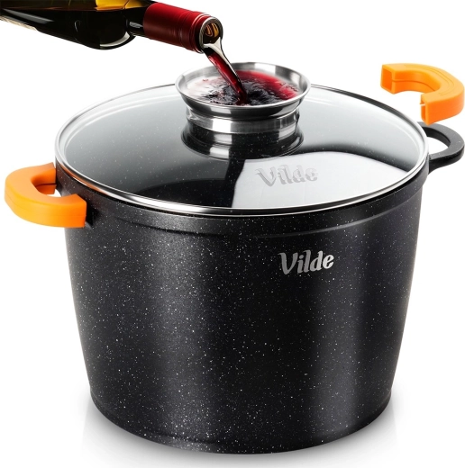 Granitni lonac sa staklenim poklopcem TERRUNA AROMA 24 cm, 6,7 l