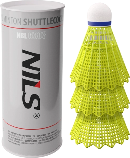 Badmintonske loptice NILS NBL6303 – najlonska peraja, 3 kom