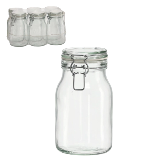 Staklenka Comfort 1100 ml sa steznim zatvaračem