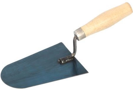 Zidarska žlica čelična obla 160 × 110 mm s drvenom drškom