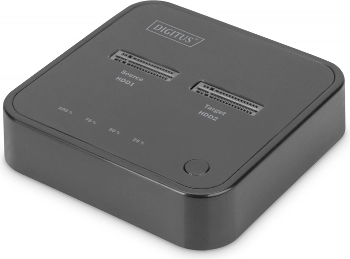 Dvostruka priključna stanica za SSD M.2 NVMe s izvanmrežnim kloniranjem, USB‑C, crna