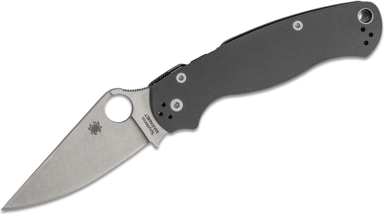 Džepni nož Spyderco Para Military 2 Maxamet, 8,7 cm, stonewash, sivi, G10