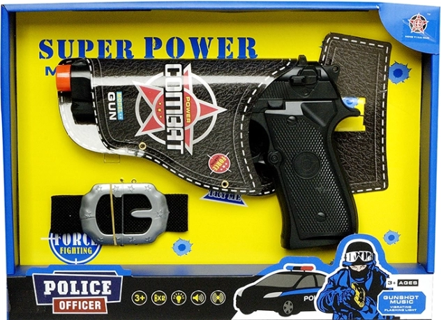 Policijski pištolj s pojasom PLEJO – dječji set za male policajce