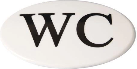 Vrata oznaka WC – bijela plastika