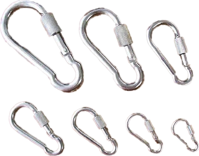 Karabiner s maticom 50 mm, pocinčan, nosivost 100 kg (10 kom)