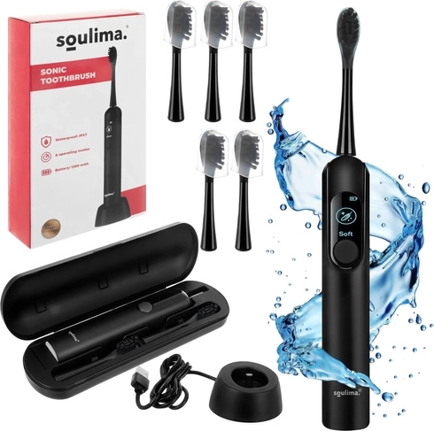 Sonična električna četkica za zube SOULIMA X800, crna