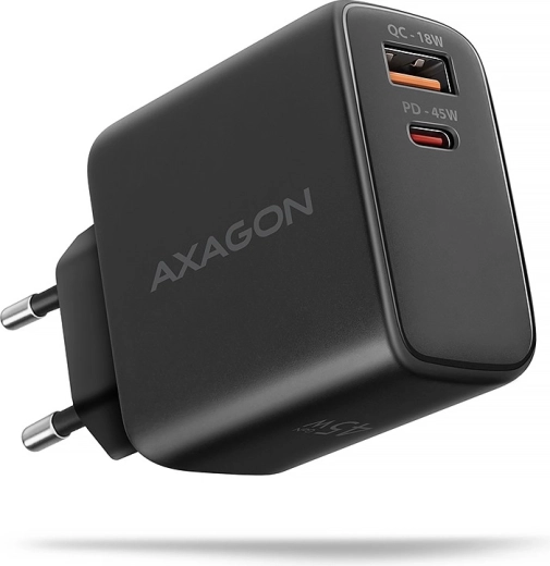ACU-PQ45 Punjač 2-portni QC3.0,4.0/AFC/FCP/PPS/Apple + PD tip-C, 45 W, crni