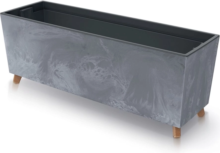 Žardinijera URBI CASE betonski efekt 77 cm, marengo