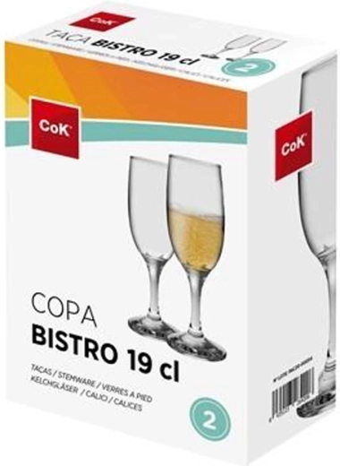 Set čaša za šampanjac Bistro 190 ml, 2 kom, staklo
